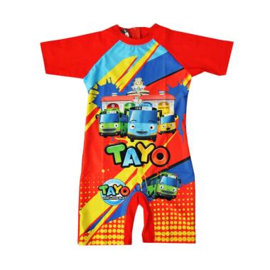 Nice Motif Tayo Baju Renang Anak Laki Laki - Merah