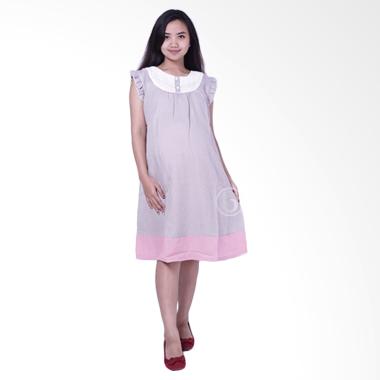 Mama Hamil DRO 866 Julie Kutung Brokat Baju Ibu Hamil - Abu Mama Hamil DRO 866 Julie Kutung Brokat Baju Ibu Hamil - Abu