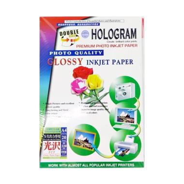 Hologram Double Side Glossy Photo Paper Kertas Foto [A4/20 Sheets] Putih