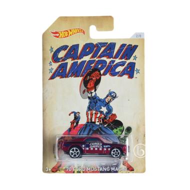 Hotwheels Captain America 70 Ford Mustang Mach1 Diecast Hotwheels Captain America 70 Ford Mustang Mach1 Diecast
