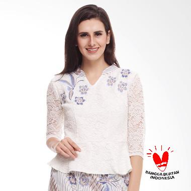 Benangsari Syana Top Atasan Batik Wanita - Putih