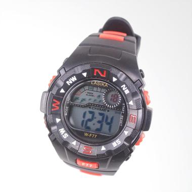 Lasika Sport Digital Jam Tangan Unisex Black Red W F 77 .