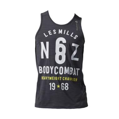 Reebok PriaLes Mills Bodycombat Activchill Tanktop Olahraga Pria - Hitam [AZ0231]