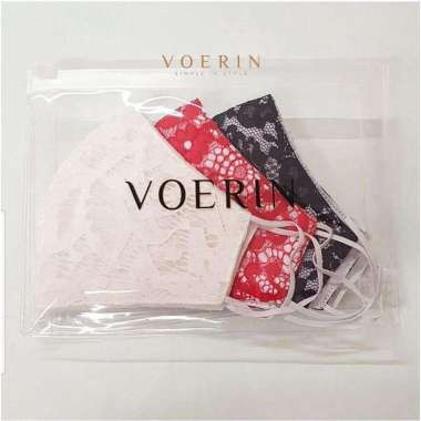 Masker Kain Renda 3ply + Waterproof Pouch