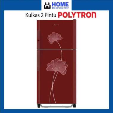 POLYTRON PRM 21BNR Kulkas [2 Pintu] Red Maroon
