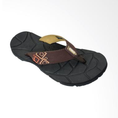 Omiles Trek Sandal Pria - Black Brown