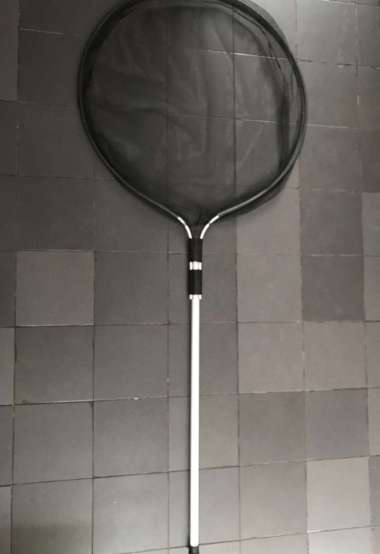 Serokan ikan , panjang gagang 150cm , lingkaran 60cm