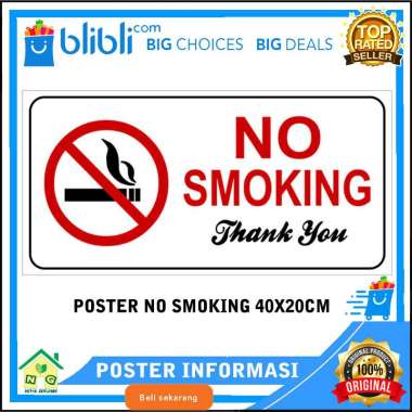 Nasya Gaulcomp Poster Dekorasi Hiasan Dinding Informasi Warning Tulisan No Smoking Area No Smoking