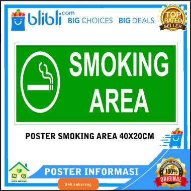 Nasya Gaulcomp Poster Dekorasi Hiasan Dinding Informasi Warning Tulisan No Smoking Area Smoking Area