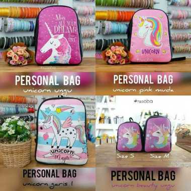 TAS RANSEL A PERSONAL SIZE M RUMAH WARNA (kids) galaxy pink