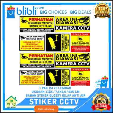 Nasya Gaulcomp Stiker Kamera CCTV Wall Sticker Camera Cctv Stiker Tempel Dinding Mobil Motor Kaca St
