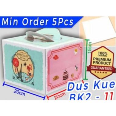 DUS KUE KERTAS CANTIK UKURAN 20X20X15CM - BK2 -11