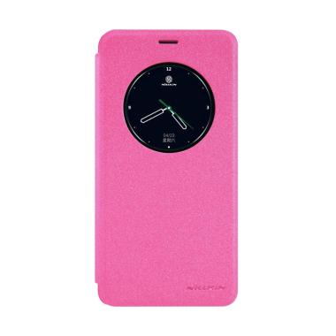 Nillkin Sparkle Leather Flip Cover Casing for Meizu M3 Note - Pink Pink
