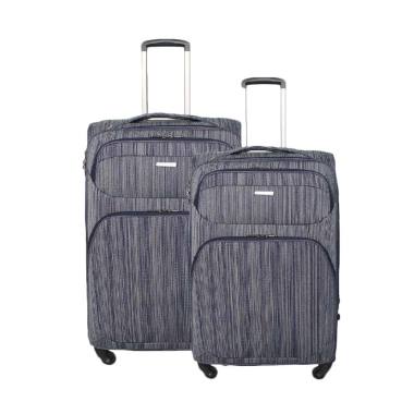 ... Navy Club CHGA Softcase Resleting Anti Tusuk Set Tas Koper Biru Size 20 Inch