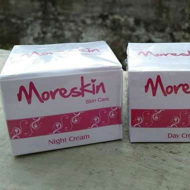 Krim MORESKIN Night - Cream Pemutih Wajah Cepat / Pemutih Muka Aman / Pencerah Wajah Alami TERBAIK