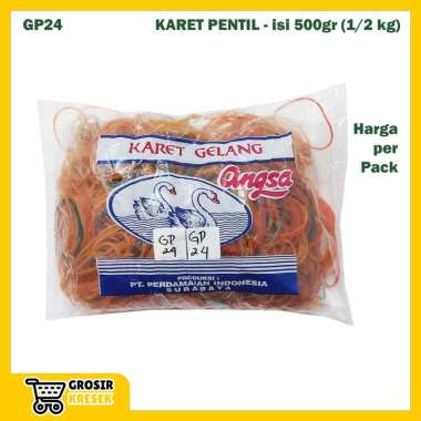 GP24 Grosir Gelang Karet Pentil Kiloan DUA ANGSA isi 500 gram 1/2 kg