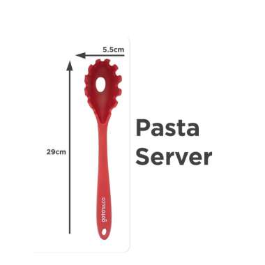 Goto Silco Kitchen Utensil Sutil Silikon Capitan Sendok Masak Dapur PASTA SERVER RED