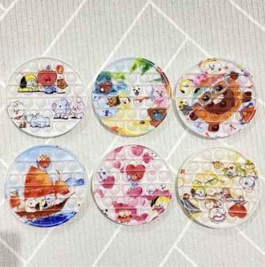 Mainan Pop It Fidget Toys Medium Rainbow BTS / Cetekan Squishy Bubble (Penghilang Stress Anak / Dewa