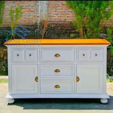 Lemari dapur minimalis lemari tv bufet putih jati solid