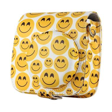 Fujifilm Leather Bag Kamera Instax ... oid Emoji Smile Face Case