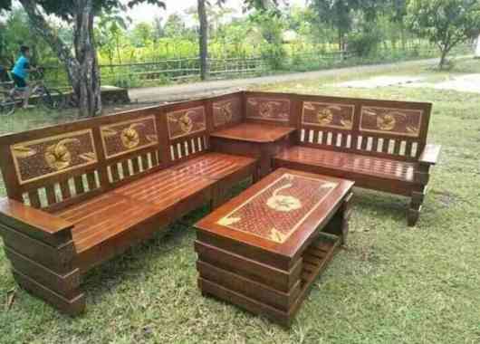 kursi tamu minimalis murah/kursi tamu jati murah/ toko mebel/ mebel jati /mebel Jepara Brown