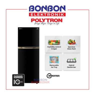 Polytron Kulkas 2 Pintu PRM 491X / 491 X Belleza Big Liter Inverter