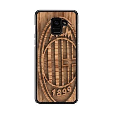 Guard Case Ac Milan Wood O1207 Cust ... msung Galaxy A8 2018 Plus