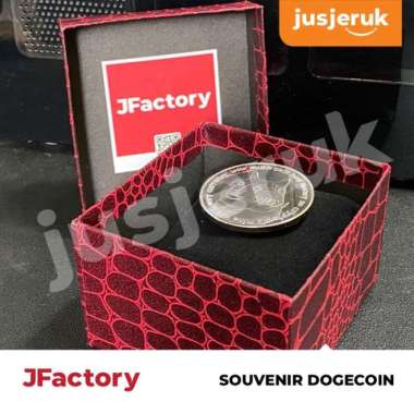 Wajib Punya! JFactory Suvenir Koin Emas Gold Plated Dogecoin Doge Coin Silver