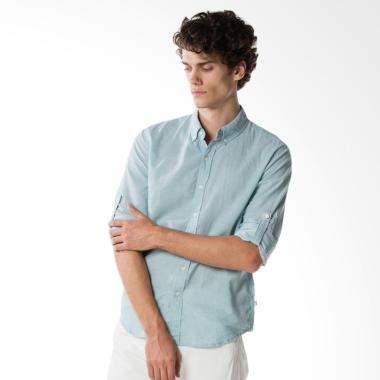 Levi's Classic Roll-Up Shirt Kemeja Pria - Cameo Blue Blue [35616-0011]