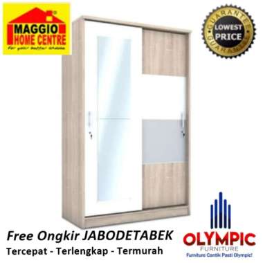 LEMARI PAKAIAN 2 PINTU SLIDING - LEMARI PAKAIAN SLIDING - LSD NAVARO - OLYMPIC