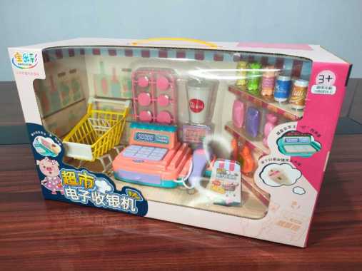 OEM SK-M148 Mainan Mesin Kasir + Mainan Troli Belanja Anak - Mainan Kasir Kasiran Anak Cash Register