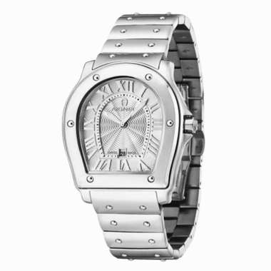 Aigner Signa A105102 - Jam Tangan Pria - Silver Plat White Silver