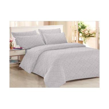 Clarin House Emboss Jacquard Ash Set Sprei - Light Grey