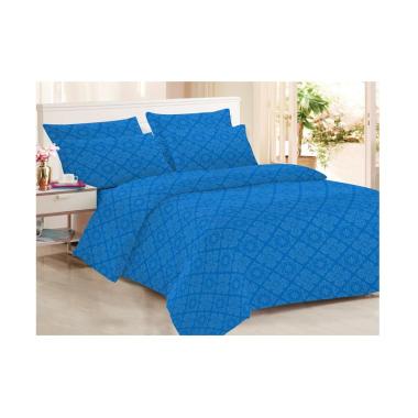 Clarin House Emboss Jacquard Set Sprei dan Bed Cover - Lapis Blue