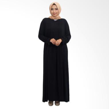 MIMUMOO Kaftan Abaya Dress Muslimah Syar'i Hamil Gamis - Hitam