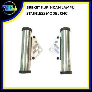 BRAKET KUPINGAN LAMPU PESEK STAINLESS MODEL CNC CB GL GL100 GL MAX GL PRO MEGAPRO TIGER