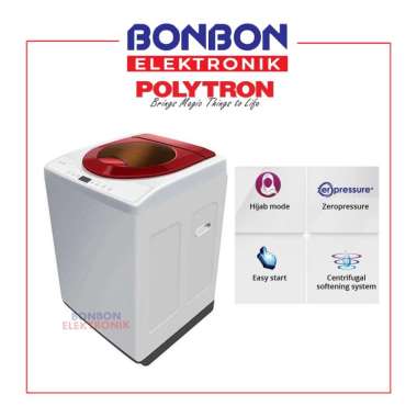 Polytron Mesin Cuci 1 Tabung Top Loading 9KG PAW 90517WM / 90517 WM