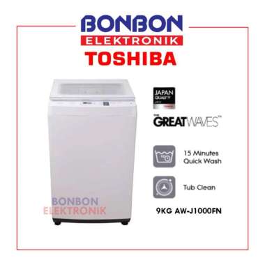 Toshiba Mesin Cuci 1 Tabung 9KG AW-J1000FN / AWJ 1000 FN / AWJ1000FN