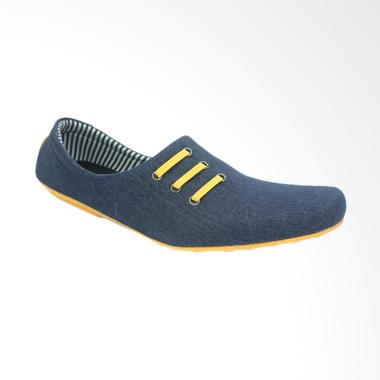 Dr.Kevin Man Slip On Sepatu Pria - Navy Yellow [13324]