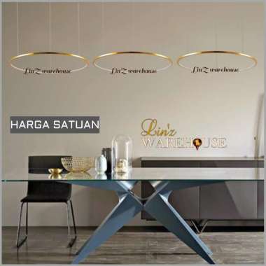 Lampu gantung MODERN SINGLE GOLD RING LED 40 CM pendant light