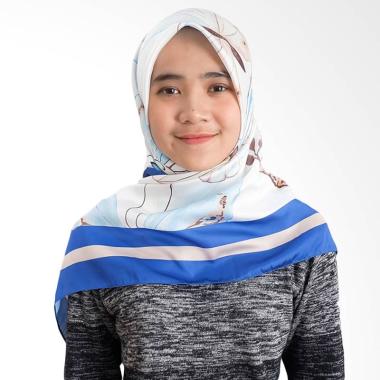 Tiffany Kenanga Printing Satin Hermes Angelina Jilbab Segiempat - Flying Butterfly