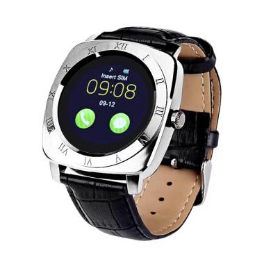 Xwatch DZ10 Smartwatch for Android and IOS - Black Silver