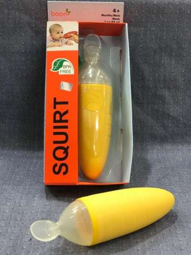 Botol Sendok Makan Boon Squirt / Botol sendok MPASI - Kuning Kuning