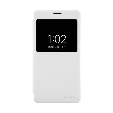 Nillkin Sparkle Leather Flip Cover Casing for Xiaomi Mi Note 2 or Note 2 - White White