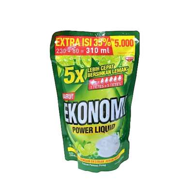 Promo Harga EKONOMI Pencuci Piring Power Liquid Jeruk Nipis 310 ml - Blibli
