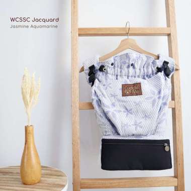 Gendongan Wcssc hipseat cuddle me ultimo baby carier tenun Jacquard - sakura ruby jasmine blue