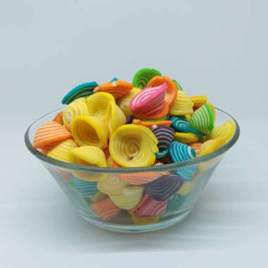 Kuping Gajah Rainbow Warna Warni - 250gram Kupingan Camilan Lebaran