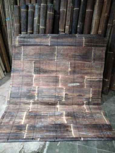 TIRAI BAMBU T2M x L2M - KERAI KULIT BAMBU - TIRAI GULUNG - KEREI BAMBU - KREY BAMBU Natural