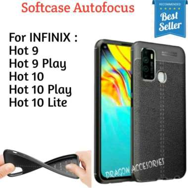 Autofocus Hot 9 10 Play Lite Infinix Softcase Silikon Leather Case Kulit Shockproof Casing Silicone 