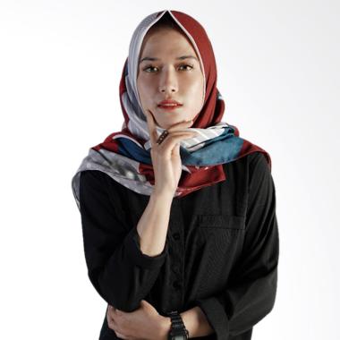 Miranti Scarf Jilbab Segiempat - White Red